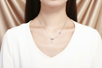 Lotus Clavicle Chain Necklace | S925 Sterling Silver