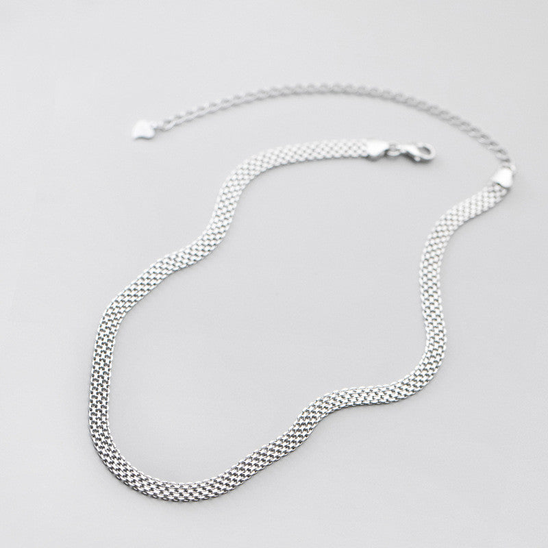 Wide Link Chain Necklace | S925 Sterling Silver