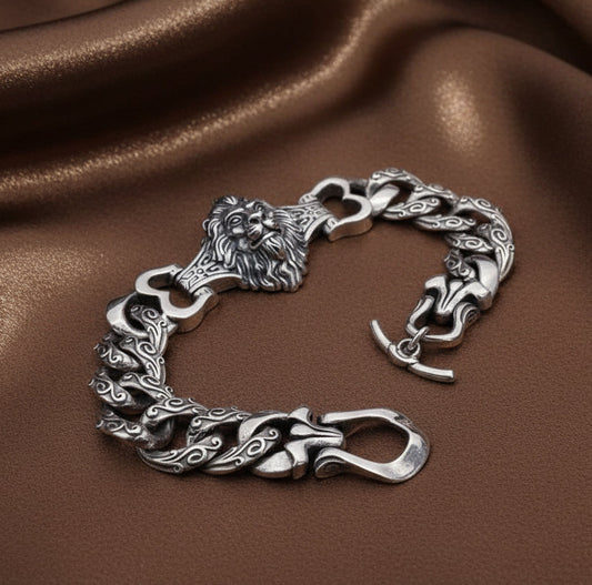 Domineering Lion Chain Bracelet | S925 Sterling Silver