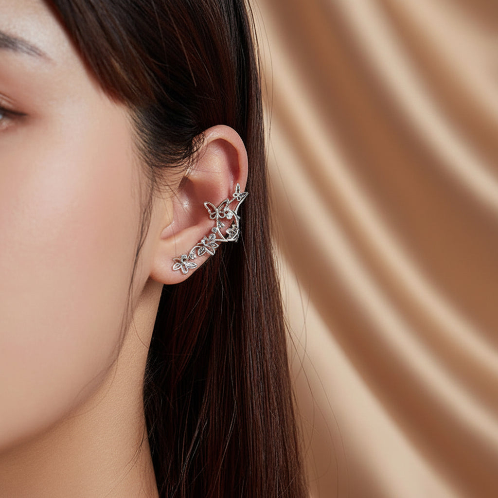 Butterfly Vine Ear Clip | S925 Sterling Silver No-Pierce