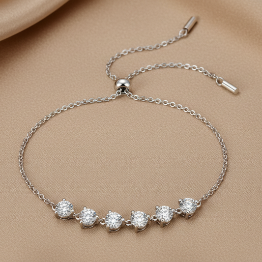 Dreamy Beauty Moissanite Bracelet Set | S925 Silver Platinum-plated