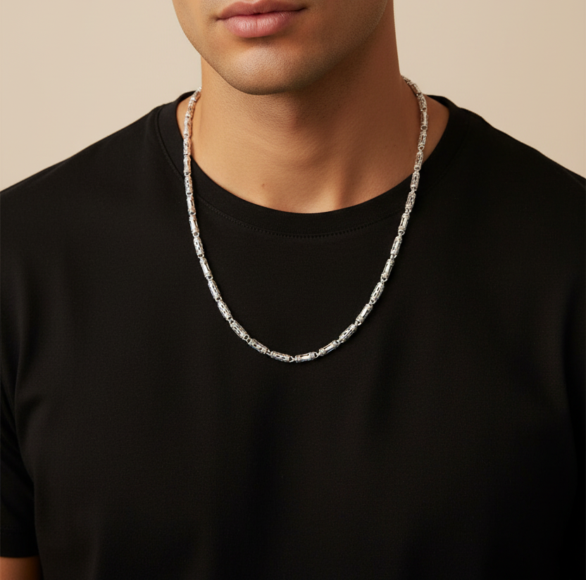 Collier chaîne pour homme | Chaîne de clavicule en argent sterling 925