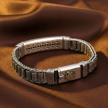 Pixiu Bracelet - Dark Brown Silk