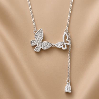 Elegant Multi Butterfly Necklace | S925 Sterling Silver