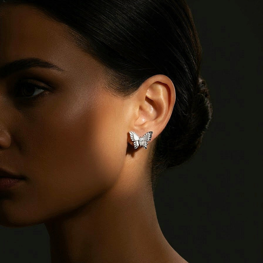 Butterfly Stud Earrings | S925 Sterling Silver