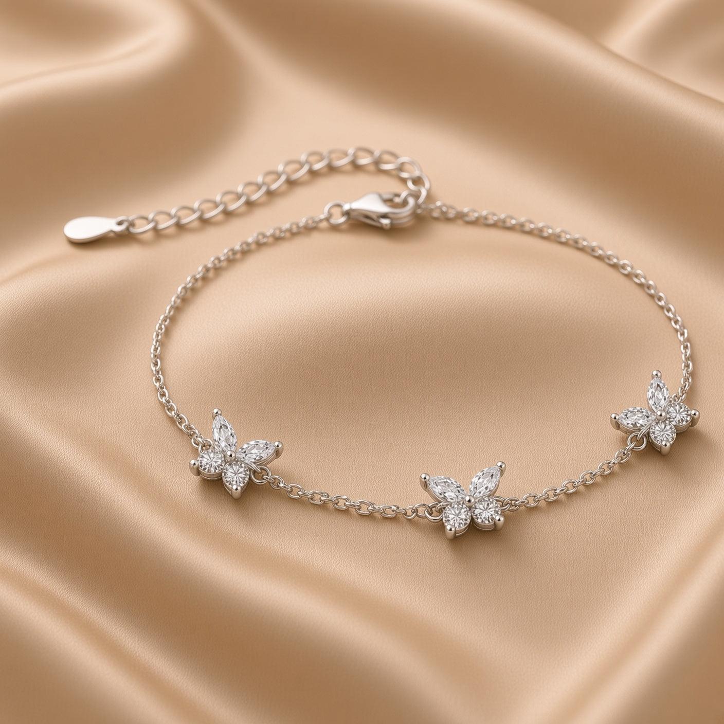 Butterfly Charm Bracelet | S925 Sterling Silver