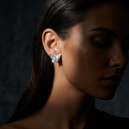 Butterfly Stud Earrings | S925 Sterling Silver