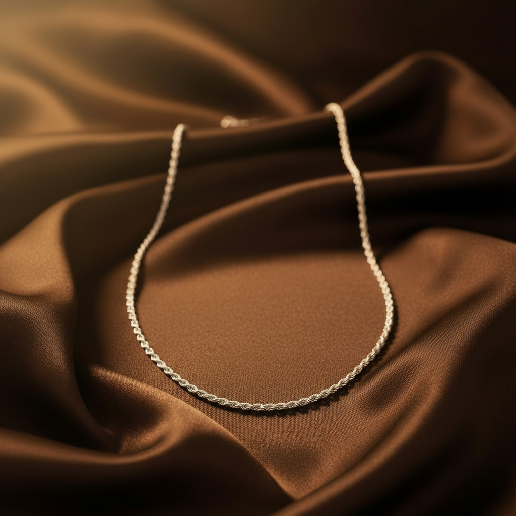 S925 Twisted Rope Chain - Square Format