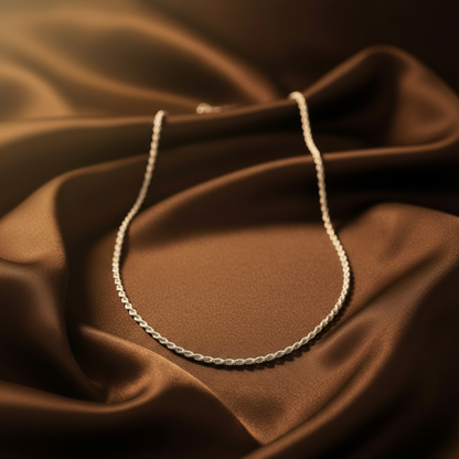 S925 Twisted Rope Chain - Square Format