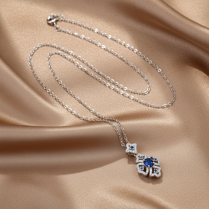 Sapphire Necklace Full View